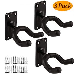 Guitar Wall Mount Guitar Hanger Acoustic Electric Guitar hanger Bass Ukulele Black hook Metal Holder Hangers