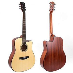 Acoustic Guitar Full Size 41 inch Spruce Cutaway Guitar Bundle - Image 2