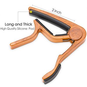 Guitar Capo for Acoustic Guitar (2 Pack), Rosewood Color Acoustic Capo - Image 5