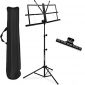 Music Stand, Kasonic Professional Collapsible Orchestra Portable and Light weight with Music Sheet Clip Holder & Carrying Bag Suitable for Instrumental Performance