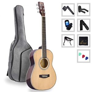 Spruce Acoustic Guitar for Travel Beginners