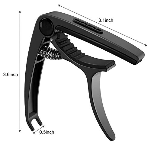 3 in 1 Metal Universal Guitar Capo with 5 Free Picks