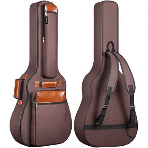CAHAYA Guitar Bag 40 41 42 Inches 6 Pockets Guitar Case Waterproof Oxford Cloth 0.5 Inch Extra Thick Sponge Overly Padded for Acoustic Classical Guitar