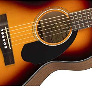 Solid Top Parlor Size Acoustic Guitar Bundle with Gig Bag - Image 6