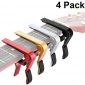 4 Pieces Guitar Capo Aluminum Metal Universal, Acoustic and Classical Electric Guitars