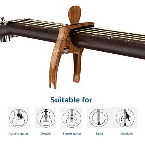 3 in 1 Zinc Alloy Metal Capo for Acoustic and Electric Guitars