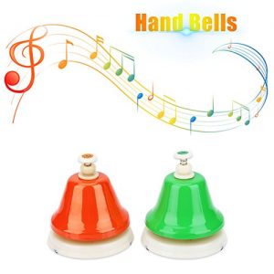 Hand Bell Set, 8 Note Diatonic Metal Bells, Musical Bells for Kids - Image 3