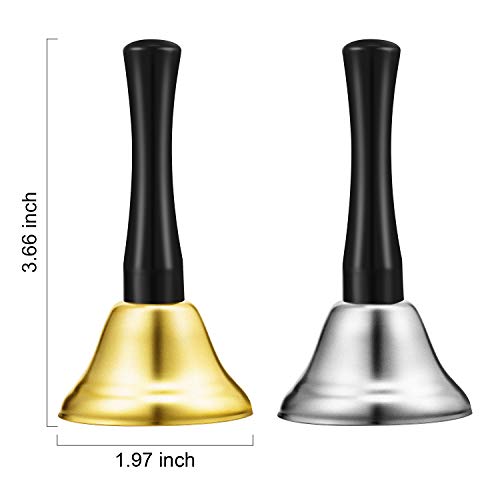 12 Pieces Metal Hand Bells Call Bell Service Hand Bells