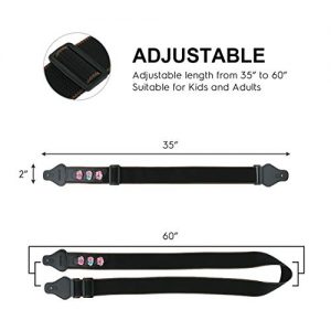 DINGDA Soft Cotton Guitar Strap with 3 Pick Holders and 3 Picks - Image 2