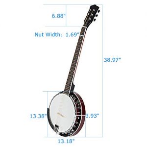 Sapelli Notopleura Wood Alloy 6-string Banj - Image 8