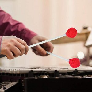 Wool Head Keyboard Marimba Mallets with Rubber Fiberglass Handles - Image 5
