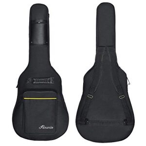 Faswin 41 Inch Guitar Bag Dual Adjustable Shoulder Strap Acoustic Guitar Gig Bag - Black