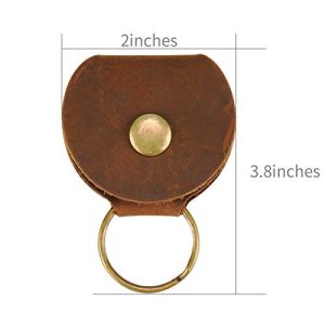 Epessa Leather Guitar Pick Holder Case key Chain/Full Grain - Image 7