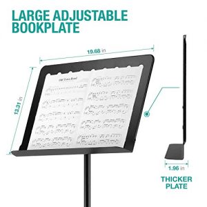 Vekkia Music Stand for Sheet Music - Extra-Wide Bookplate - Image 8