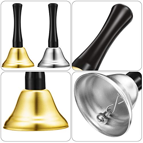 12 Pieces Metal Hand Bells Call Bell Service Hand Bells