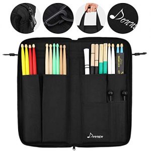 Large Capacity Drum Sticks Gig Bag with Floor Tom Hook