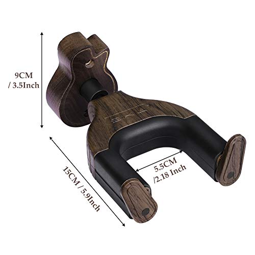 Guitar Hangers Black Walnut Hard Wood Wall Hook Holder Stand