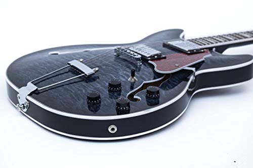 GROTE Jazz Electric Guitar Water Ripple Semi-Hollow