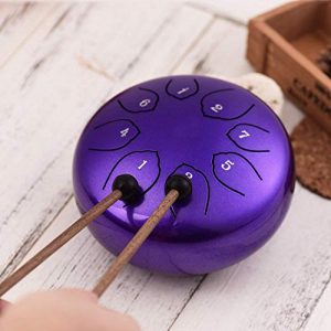 Metal Tongue Drum 6 inches eight Notes Percussion Instrument C-Key Handpan Drum with Bag - Image 2
