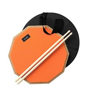 Drum Pad Double Sided with Drumsticks and Drum Bag