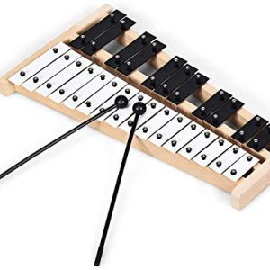 Glockenspiel Xylophone, Percussion Instrument with Wood Base and 27 Metal Keys - Image 3