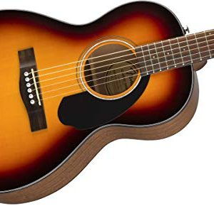 Solid Top Parlor Size Acoustic Guitar Bundle with Gig Bag - Image 3
