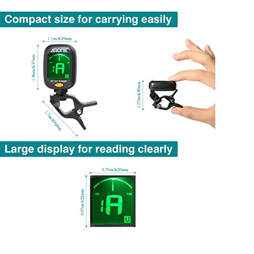 Clip On Guitar Tuner For All Instruments, Ukulele, Guitar