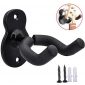 Guitar Wall Mount Hanger Hook Acoustic Electric Bass Guitar Wall Hook Hanger Black Metal Holder Hanger for All Size Guitars