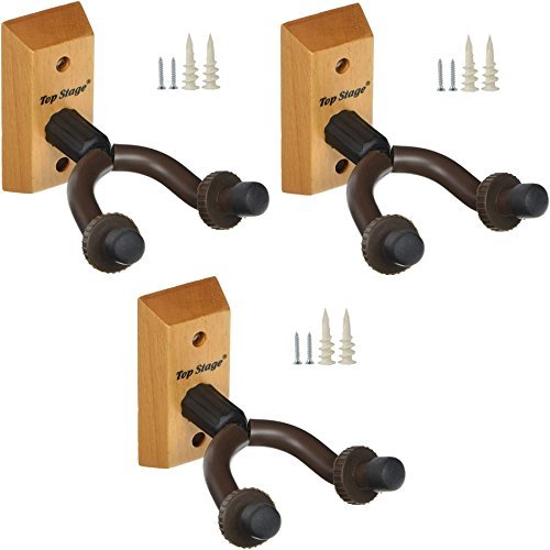 3-PACK Top Stage Acoustic Electric Guitar Hanger Keeper Wall Stand, 3-PACK, JX15-NA