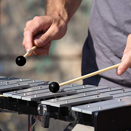 Yarn Head Marimba Mallets and 1 Pair Rubber Mallets Sticks