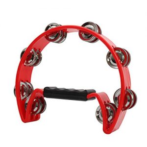 Metal Jingles Hand Held Percussion-Half Moon Tambourine