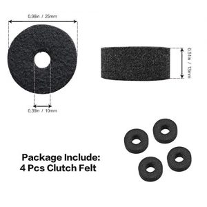 Hi Hat Cup Felt Cymbal Sleeves with Base Wing Nuts Cymbal Washer and Drum Keys for Drum Set - Image 3