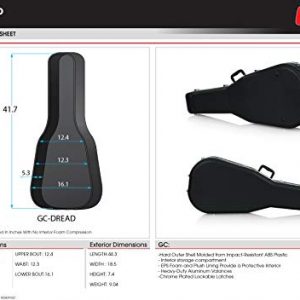 Gator Cases Deluxe ABS Molded Case for Dreadnought Style Acoustic Guitars - Image 9