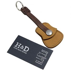 Hide & Drink Leather Guitar Pick Holder Keychain – Handmade Full Grain Leather with 101-Year Warranty - Image 2
