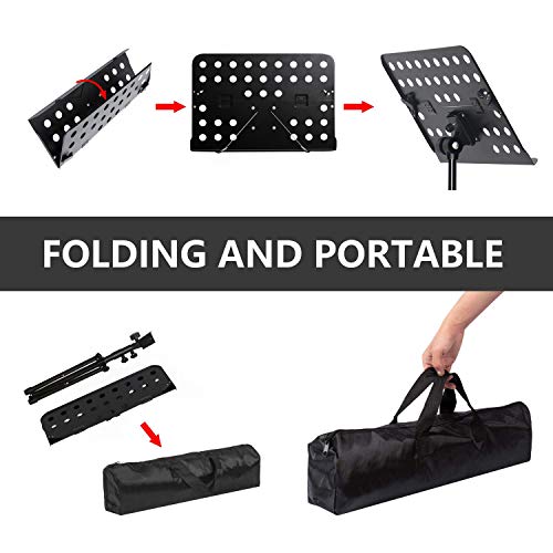 T-SIGN Dual-Use Sheet Music Stand, Tabletop Music Book Stand