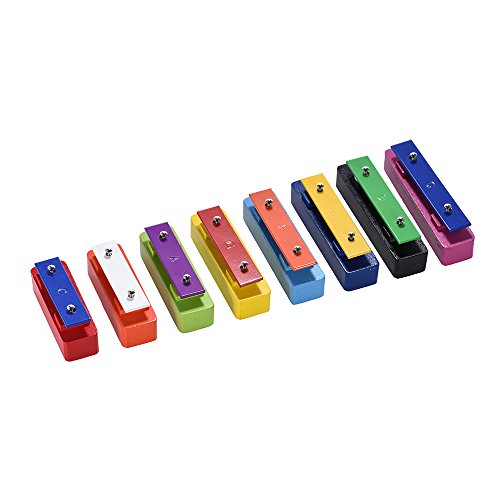 Colorful 8 Note Glockenspiel Resonator Bells Set