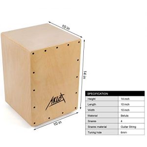 Cajon Percussion Box with Internal Adjustable Snares Birch Wood - Image 5