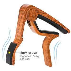 Guitar Capo for Acoustic Guitar (2 Pack), Rosewood Color Acoustic Capo - Image 4