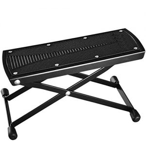 Guitar Foot Rest, Height Adjustable Guitar Footstools/Folding Footstool,Pedal (Black)
