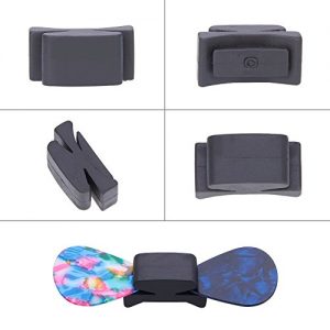 WANDIC Rubber Pick Holder, 10 Pcs Black Rubber Guitar Pick - Image 7