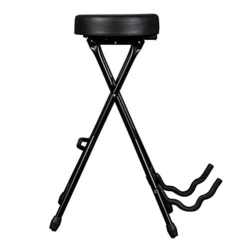 temi Glarry Foldable Guitar Stand Playing Stool Stand Footstool