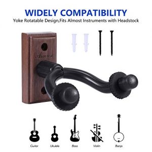 Guitar Hanger Real Hardwood Black Walnut Wall Mount Holder - Image 5