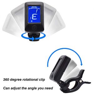Capo,Guitar Capo Black with Guitar Tuner Clip-On Tuner - Image 4