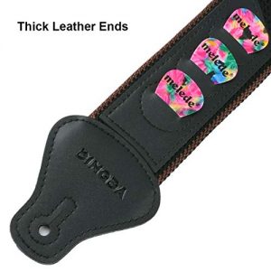 DINGDA Soft Cotton Guitar Strap with 3 Pick Holders and 3 Picks - Image 5