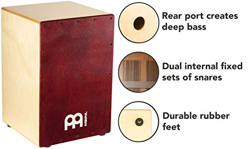 Meinl Cajon Box Drum with Internal Snares and FREE Bag