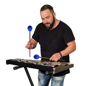 Medium Blue Hard Yarn Marimba Mallets - Image 3