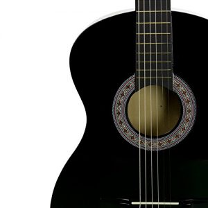 Martin Smith 38 Inch Acoustic Guitar, Black, With Case - Image 5