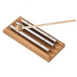 Meditation Trio Energy Chime,MVORVTC Chime Bell Three Tone Solo Percussion Instrument for Prayer,Yoga,Eastern Energies,Musical Chime Toys for Children,Teachers' Classroom Reminder Bell