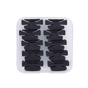 WANDIC Rubber Pick Holder, 10 Pcs Black Rubber Guitar Pick Holder Fix on Headstock for Guitar Bass Ukulele
