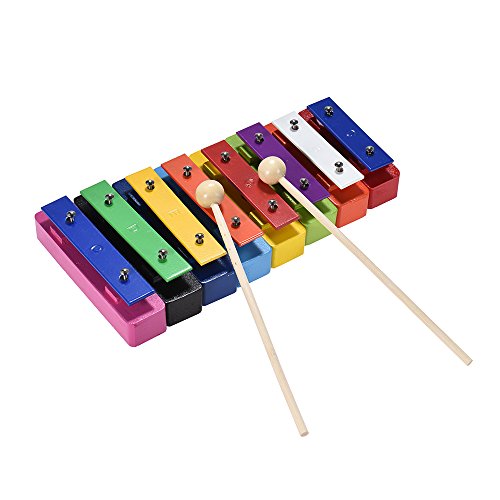 Colorful 8 Note Glockenspiel Resonator Bells Set